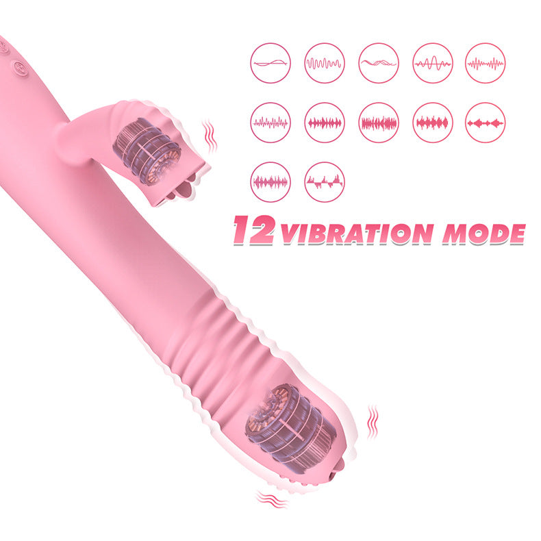 3-in-1 Heated Tongue-licking & Thrusting G-spot Vibrator-EROSREALM