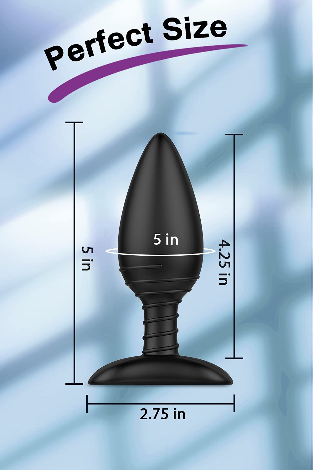 Vibrating Butt Plug. Silicone Rechargeable Anal Vibrator-EROSREALM