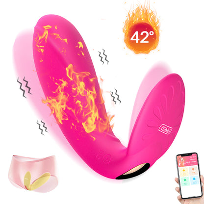 Wearable App Remote Control G Spot Stimulator Warming Vibrating Panties-EROSREALM