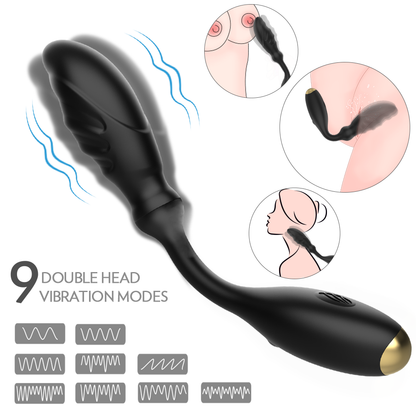 S465 Dark Union 2-in-1 Prostate Massager With Vibrator Couple's Sex Toy-EROSREALM