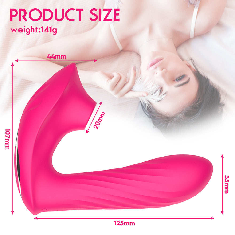 Strapless Double Stimulus Dildo with Suction & Rocking-EROSREALM