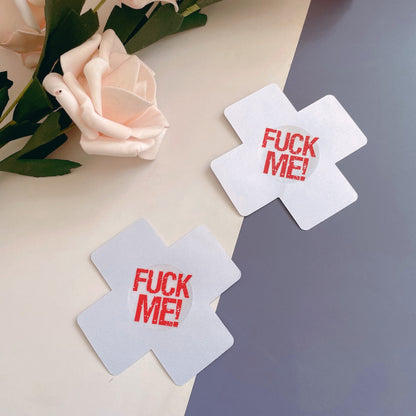 Fuck Me Nipple Sticker Cross Nipple Cover-EROSREALM