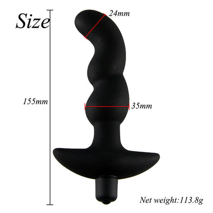 Threaded G-spot Silicone Anal Vibration Plug-EROSREALM