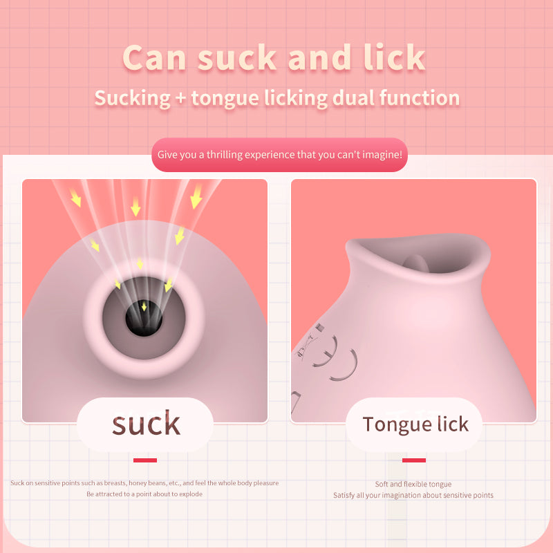 Suction Tongue Licking Penguin Vibrator-EROSREALM