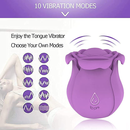 Rose Vibrator with 10 Modes of Tapping-EROSREALM