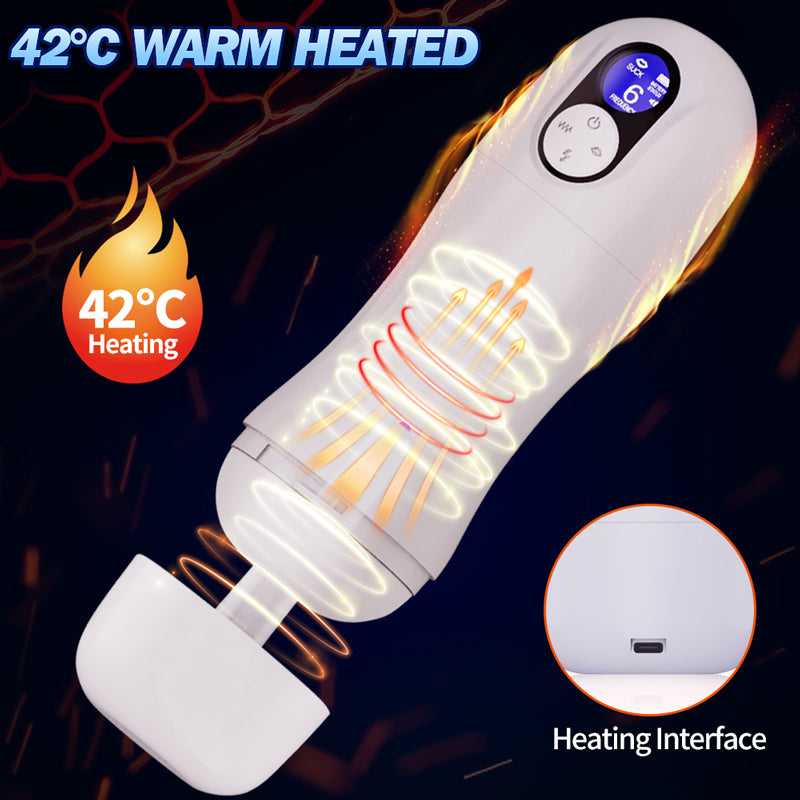 3-in-1 Automatic Retractable Sucking And Warming Male Penis Stroker-EROSREALM