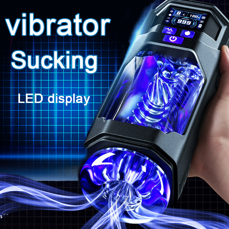 Lcd Display Sucking Vibrating Masturbation Cup-EROSREALM