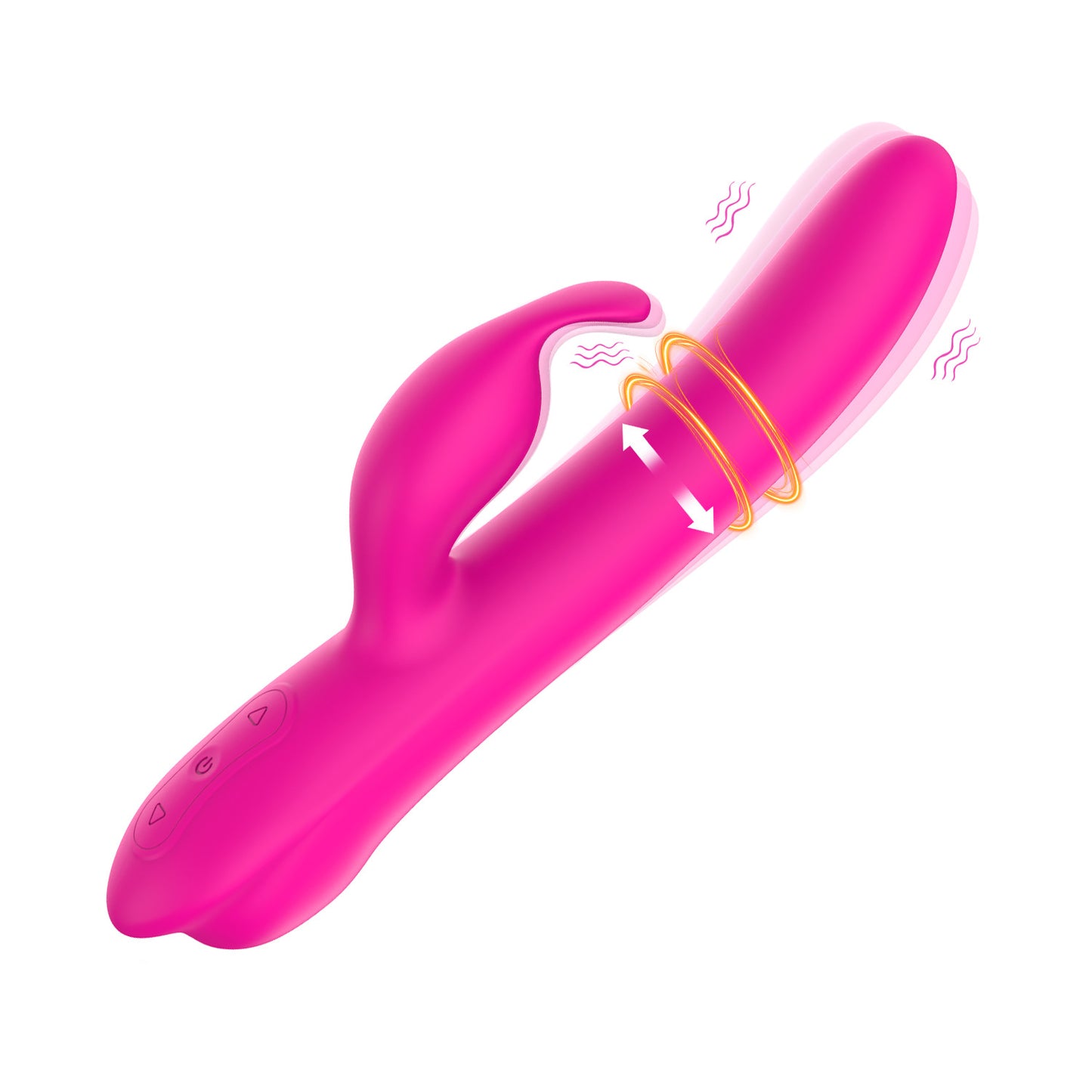 2-in-1 Rotating Strong Shock Rabbit Vibrator-EROSREALM