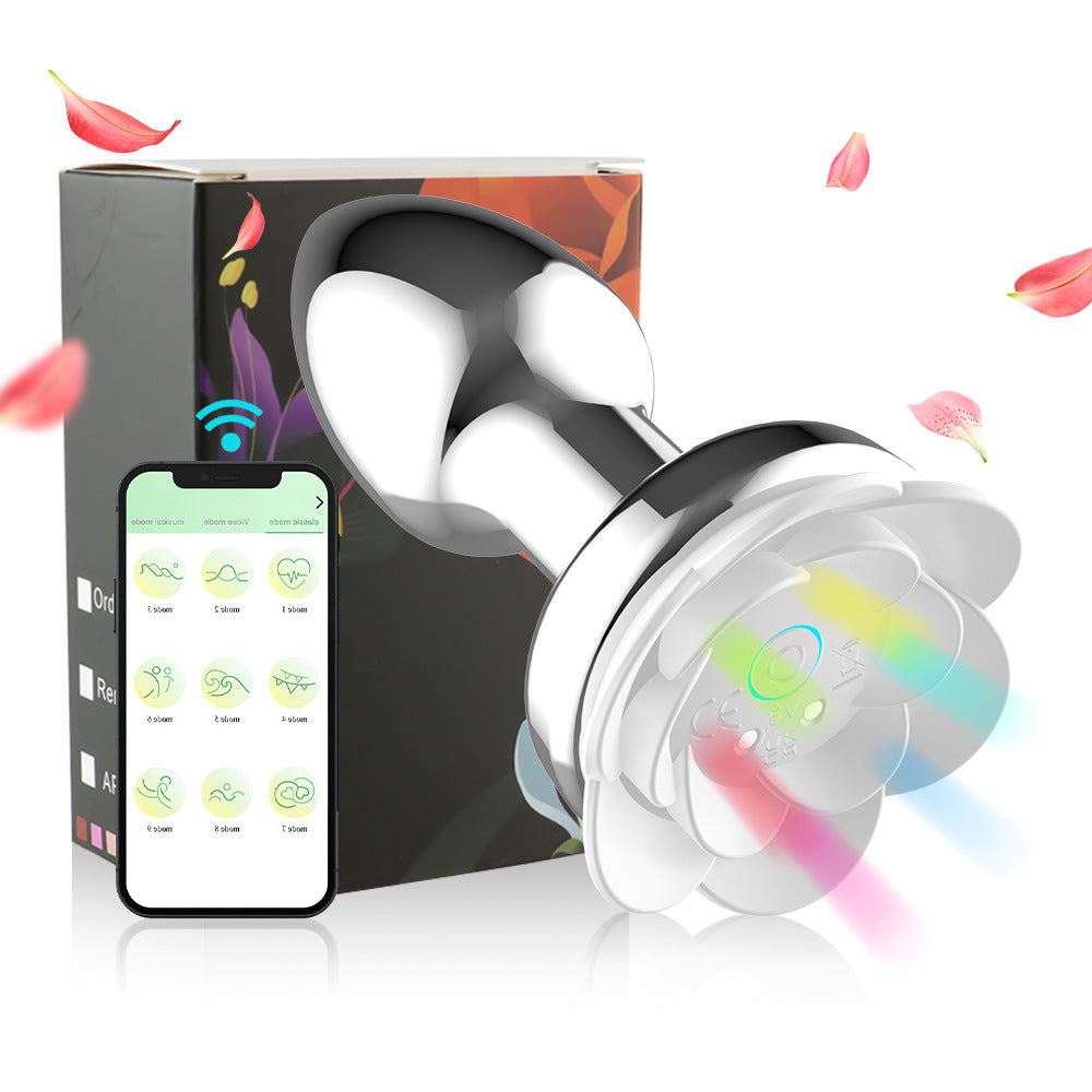 App / Wireless Remote Control Rose Anal Vibrator-EROSREALM