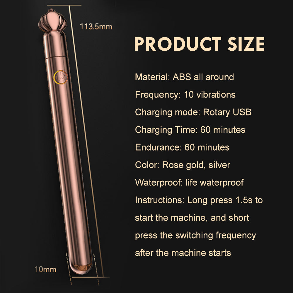 10 Frequency Strong Shock Slim Discreet Vibrator-EROSREALM