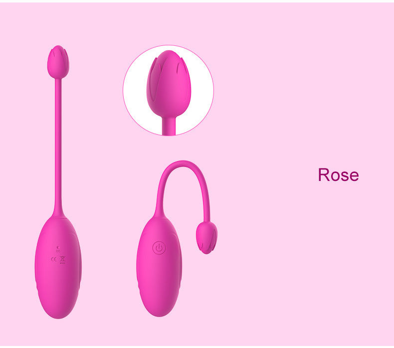 App Remote Control Double-head Rose Egg Vibrator-EROSREALM