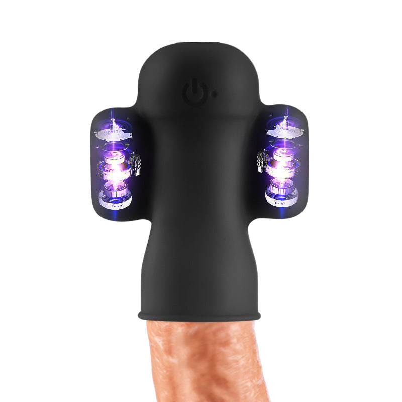 Penis Vibrator Sleeves Delay Ejaculation Glans Trainer Penis Extender Male Masturbation-EROSREALM