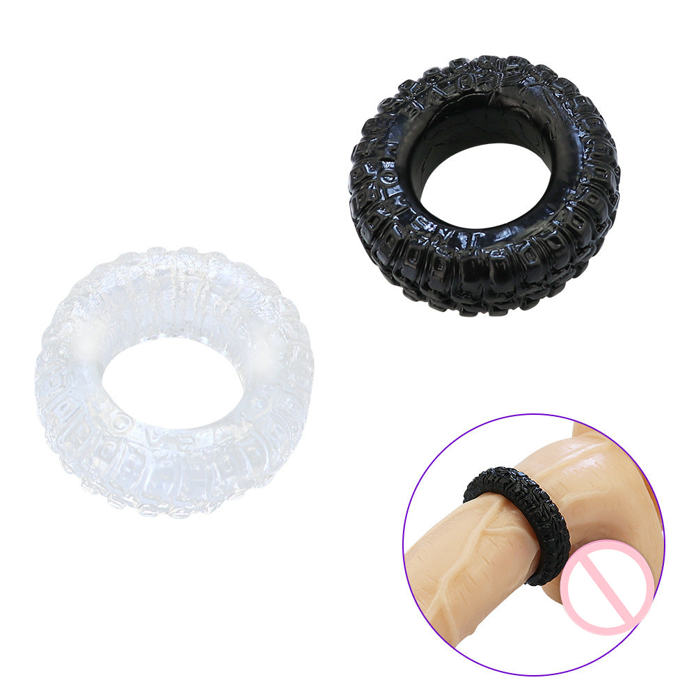 2pcs Rally Tire Silicone Penis Ring-EROSREALM