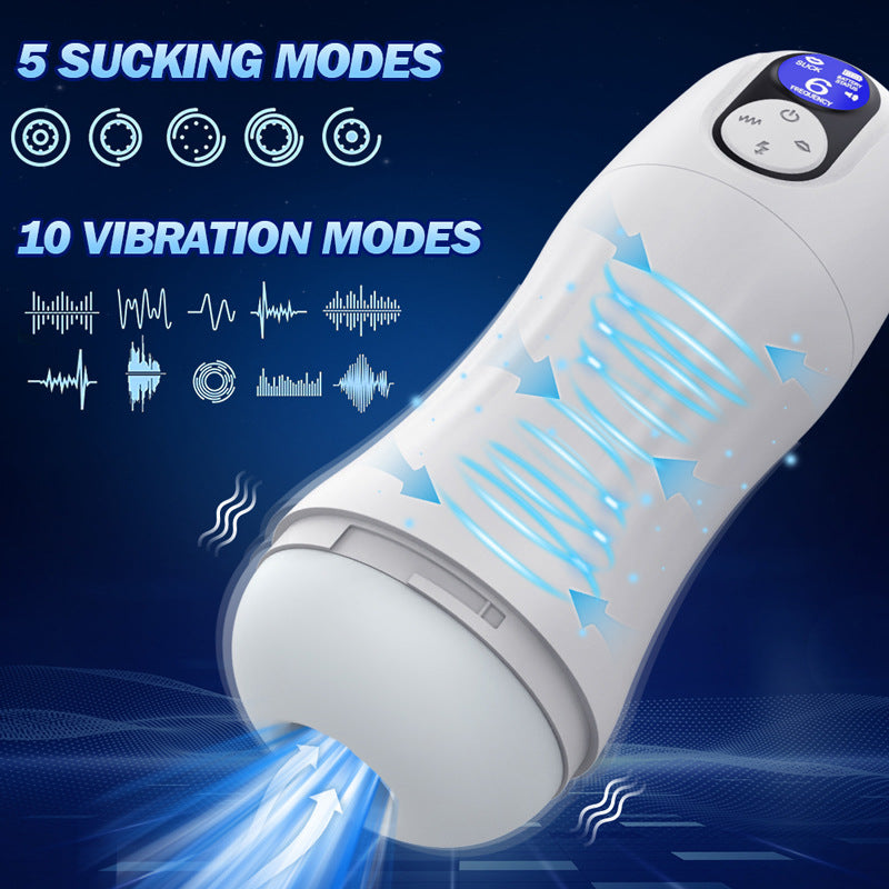 3-in-1 Automatic Retractable Sucking And Warming Male Penis Stroker-EROSREALM