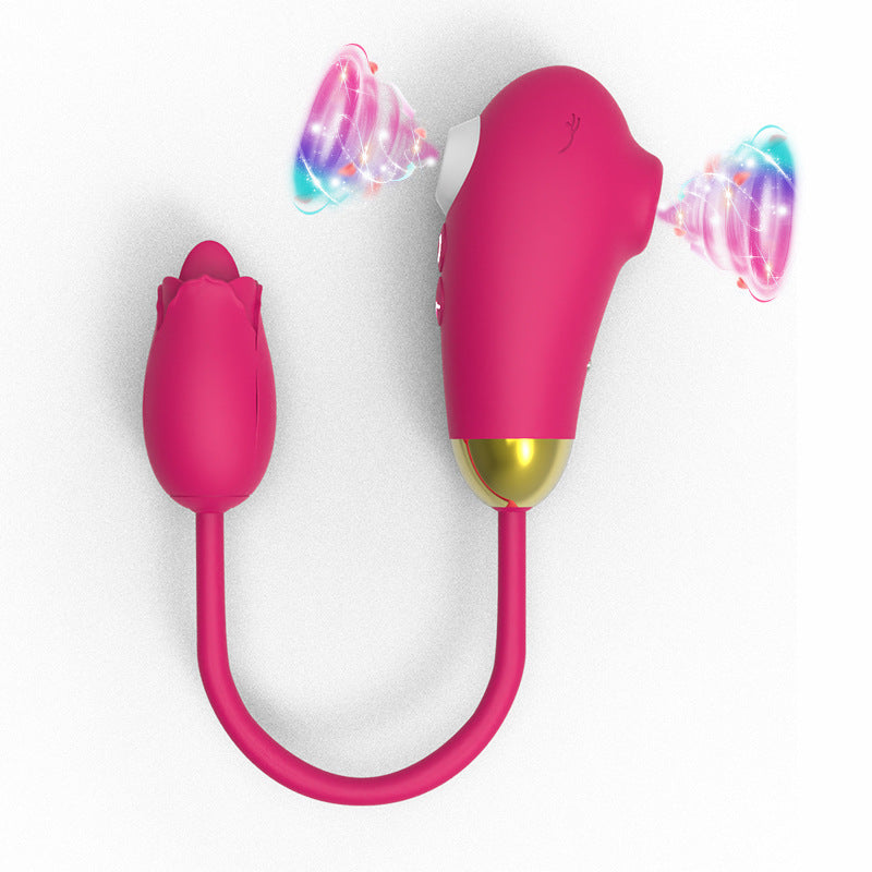 New Rose Sucking Tapping Tongue Licking 3 in 1 Vibrator-EROSREALM