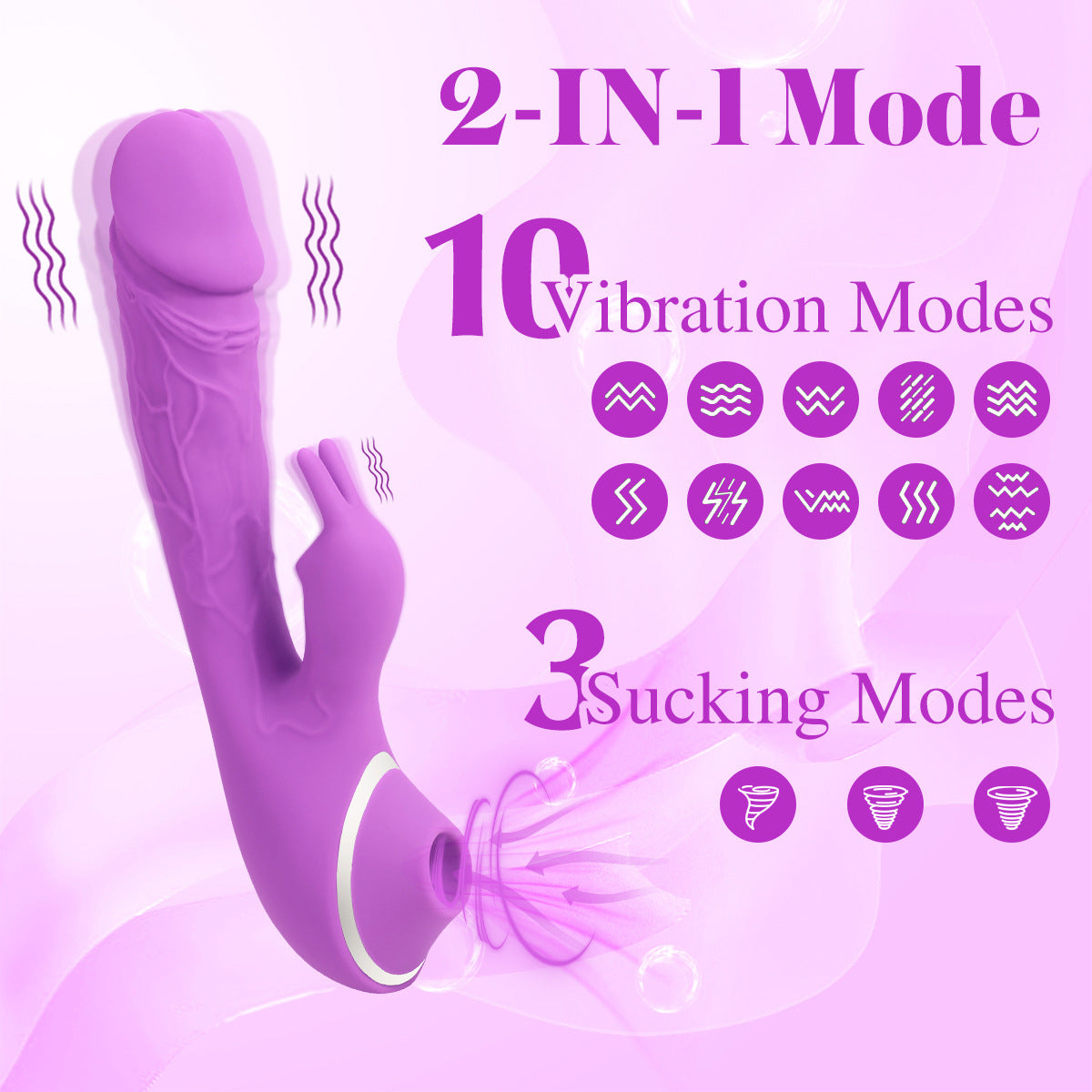 2in1 Sucking G-spot Vibrator-EROSREALM