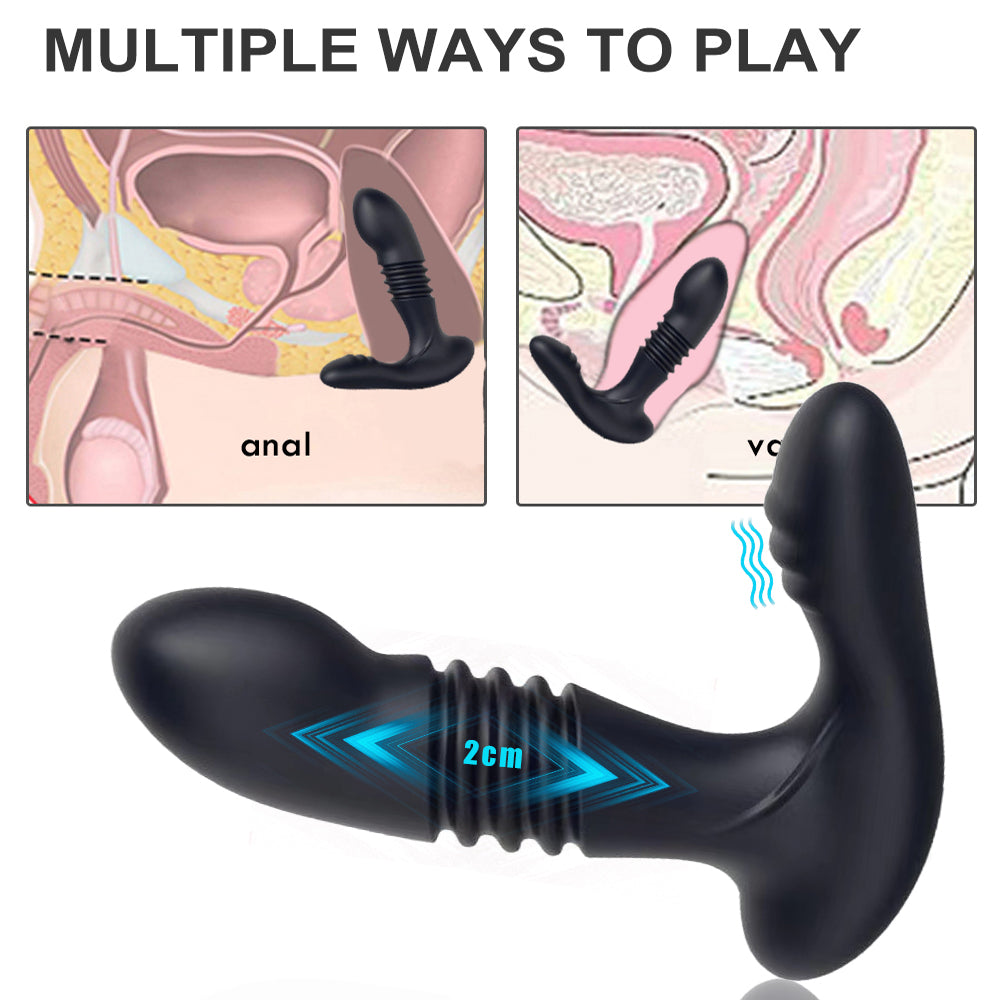 Men's Retractable Prostate Anal Plug G-point Stick Vibrator-EROSREALM