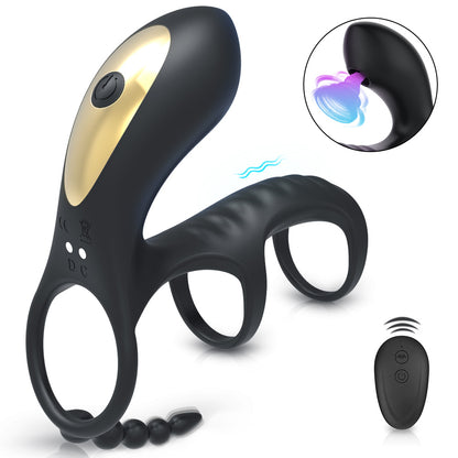 10 Frequency Vibrating Cock Ring Wireless Remote Delayed Ring Male Masturbation-EROSREALM