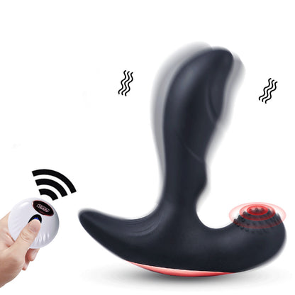 Adam - Wireless Remote Control Heating Double-vibration Prostate Massager-EROSREALM