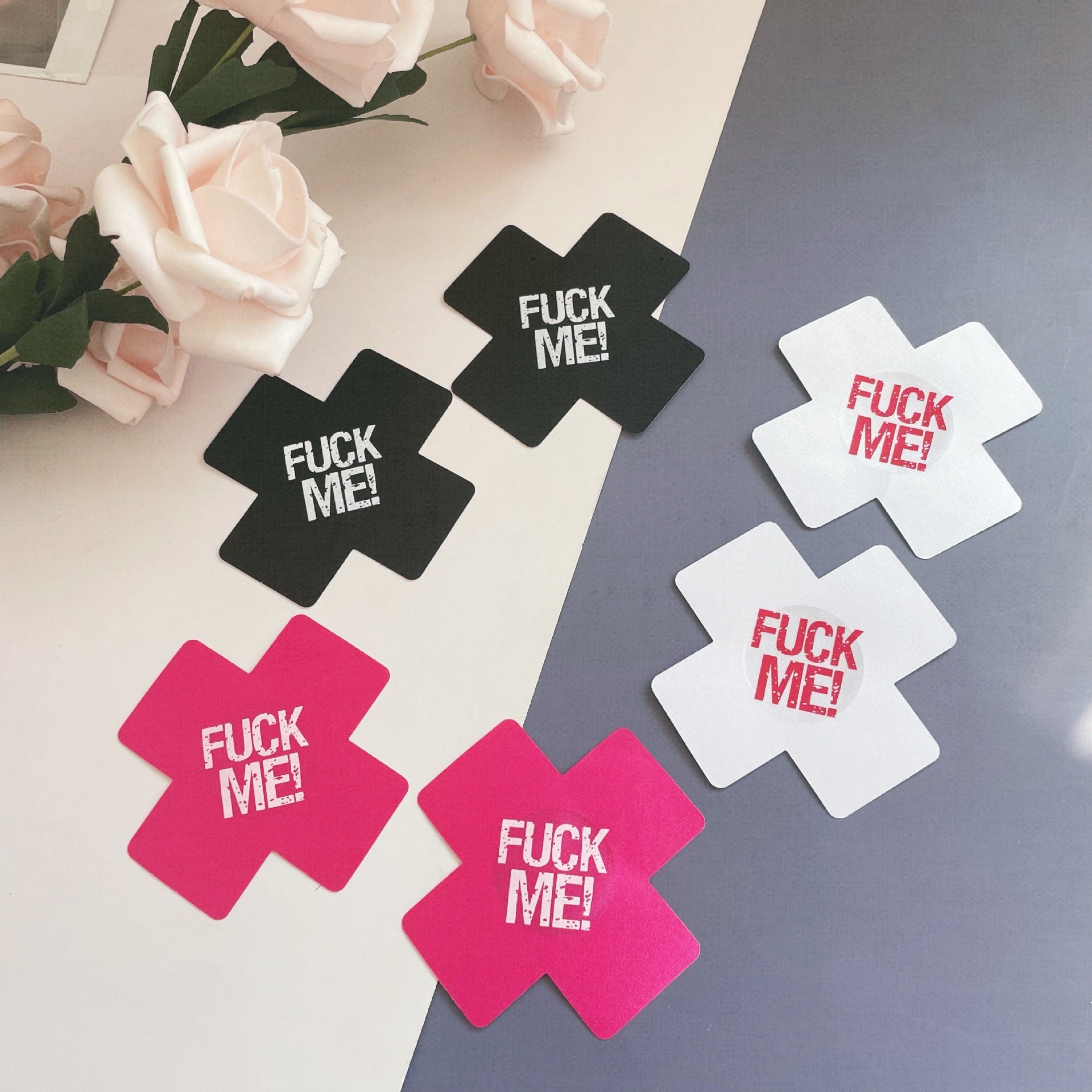 Fuck Me Nipple Sticker Cross Nipple Cover-EROSREALM