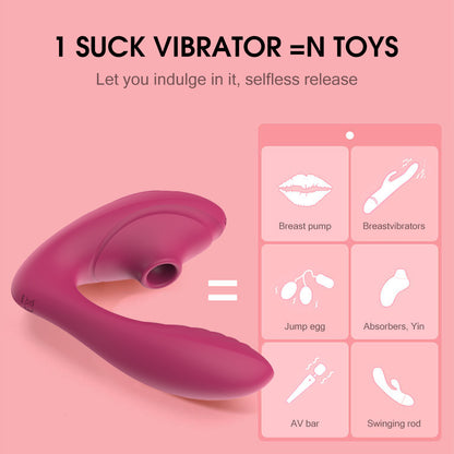 G-Spot Clitoral Stimulator Sucking Dildo Vibrator-EROSREALM