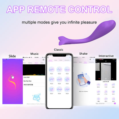 Remote Control App Bluetooth Vibrator For Women G-spot Clitoris Powerful Small Vibrator-EROSREALM