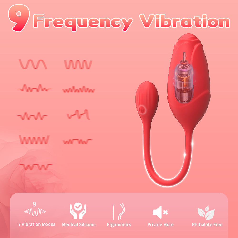 App Remote Control Vibrator Rose Vibrating Jumping Egg-EROSREALM