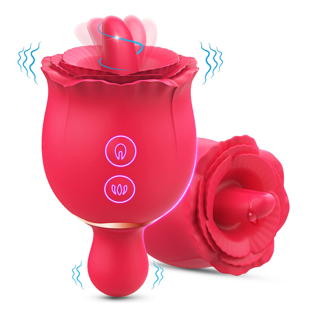 ROSSI3 Rose Sex Toy G Spot Stimulator With Imitate Real Tongue Licking-EROSREALM