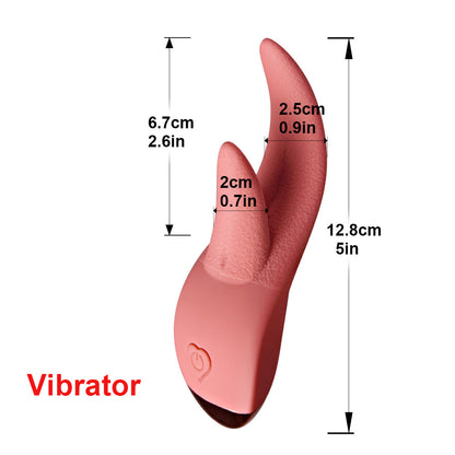 Double Tongue Heating And Licking Vibrator-EROSREALM