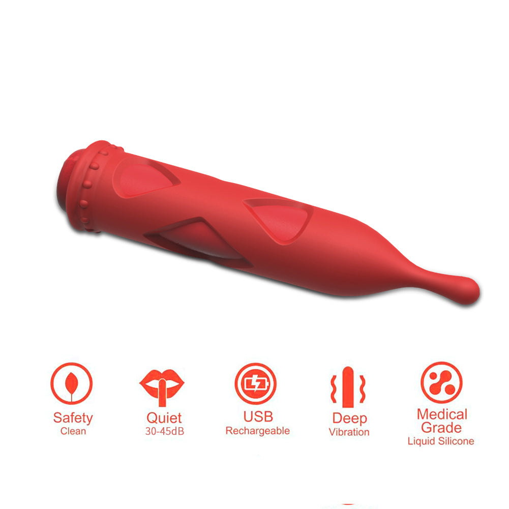 Bullet Vibrator with Cover Mini Lipstick Vibrator Nipple Clitoris Stimulator-EROSREALM