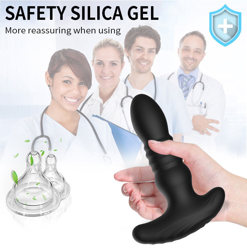 Wireless Remote Telescopic Vibrating Butt Plug Anal Sex Toys Prostate Massager-EROSREALM