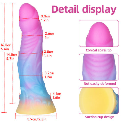 6.4 Inches Super Soft Luminous Fantasy Dildo-EROSREALM