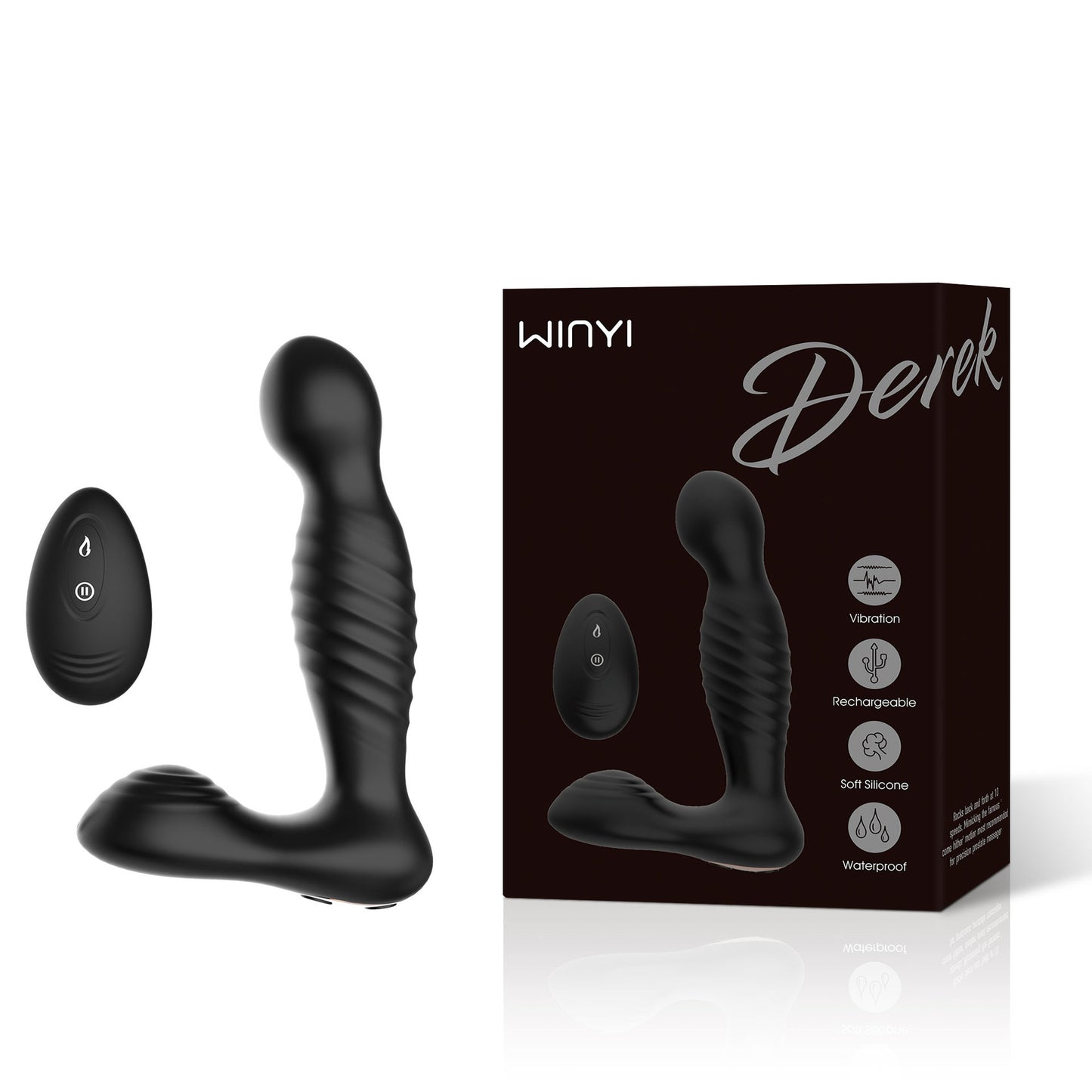 3-in-1 Heating Rotating And Vibrating Prostate Massager-EROSREALM