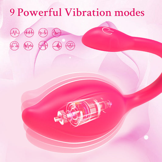 App & Wireless Remote 9 Frequncy Strong Shock Panty Vibrator-EROSREALM