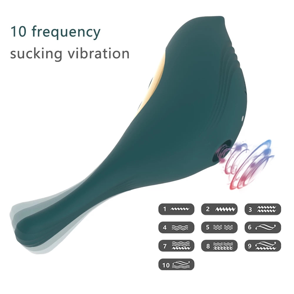 Bubble Bird 10 Frequency Suction Vibrator-EROSREALM