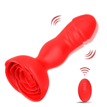 Juliet Rose Butt Plug Wireless Remote Control Anal Vibrator-EROSREALM