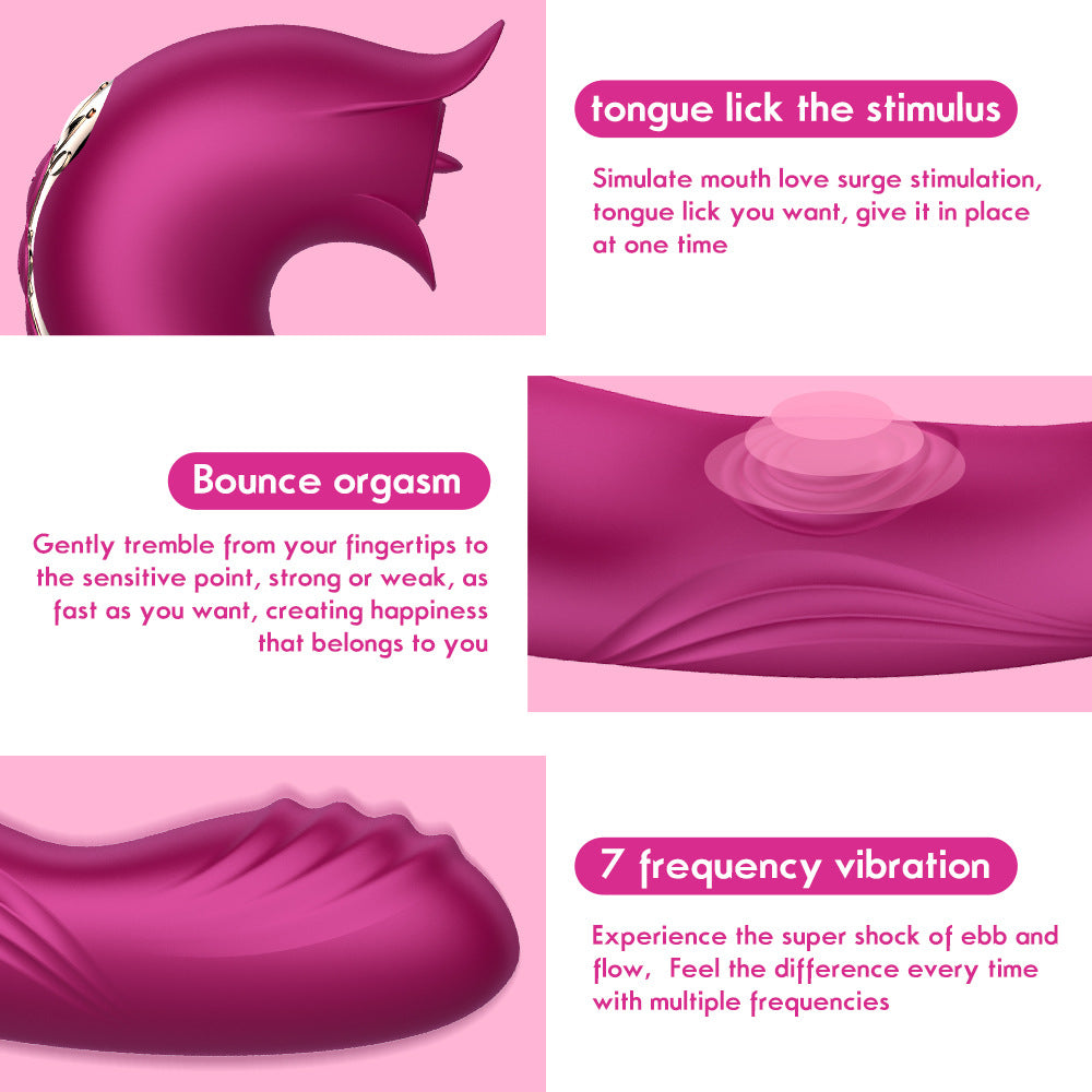 OULISHA 3in1 Tongue Licking Flapping G Spot Clit Vibrator-EROSREALM