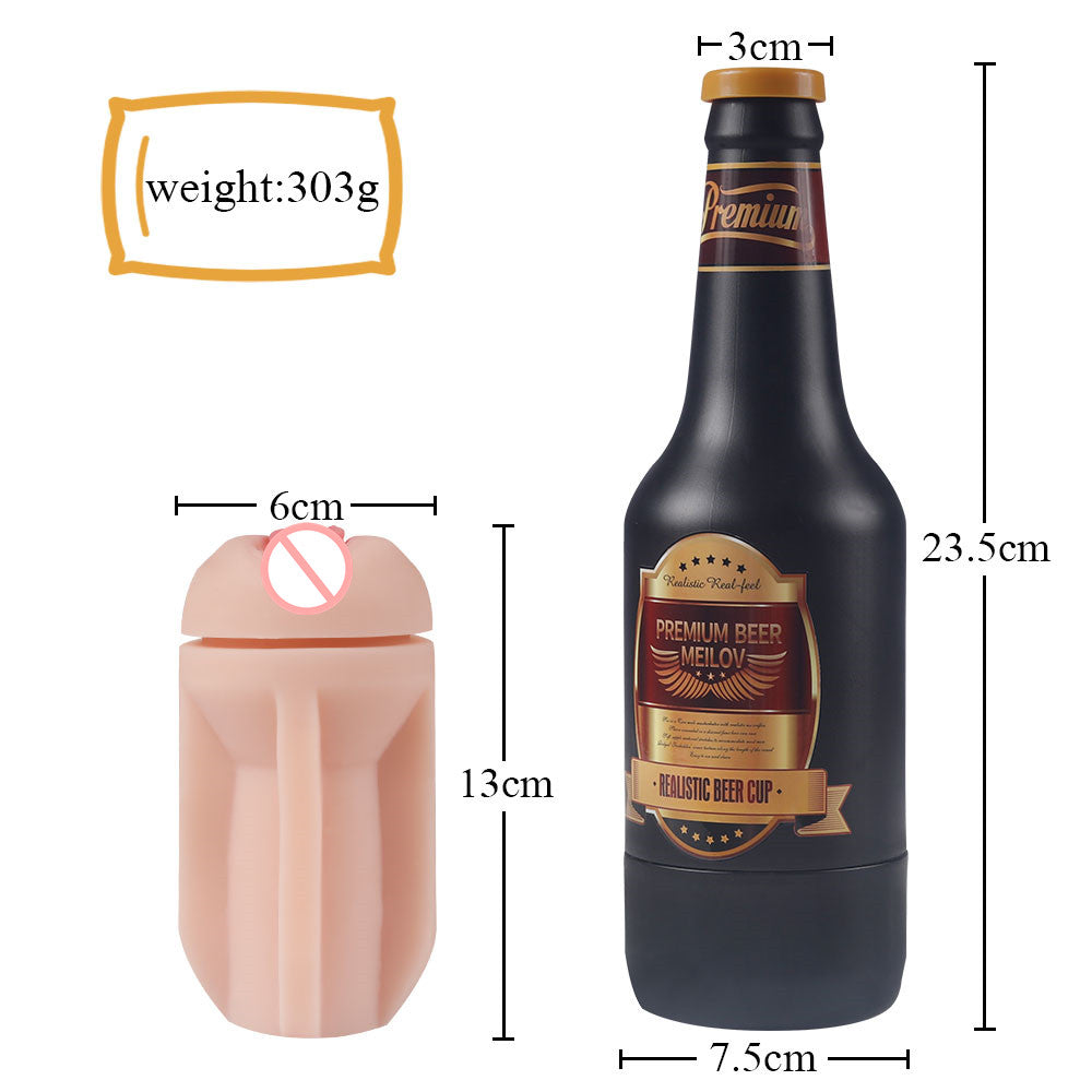 Male Masturbator Erotic Toy Portable Beer Bottle-EROSREALM