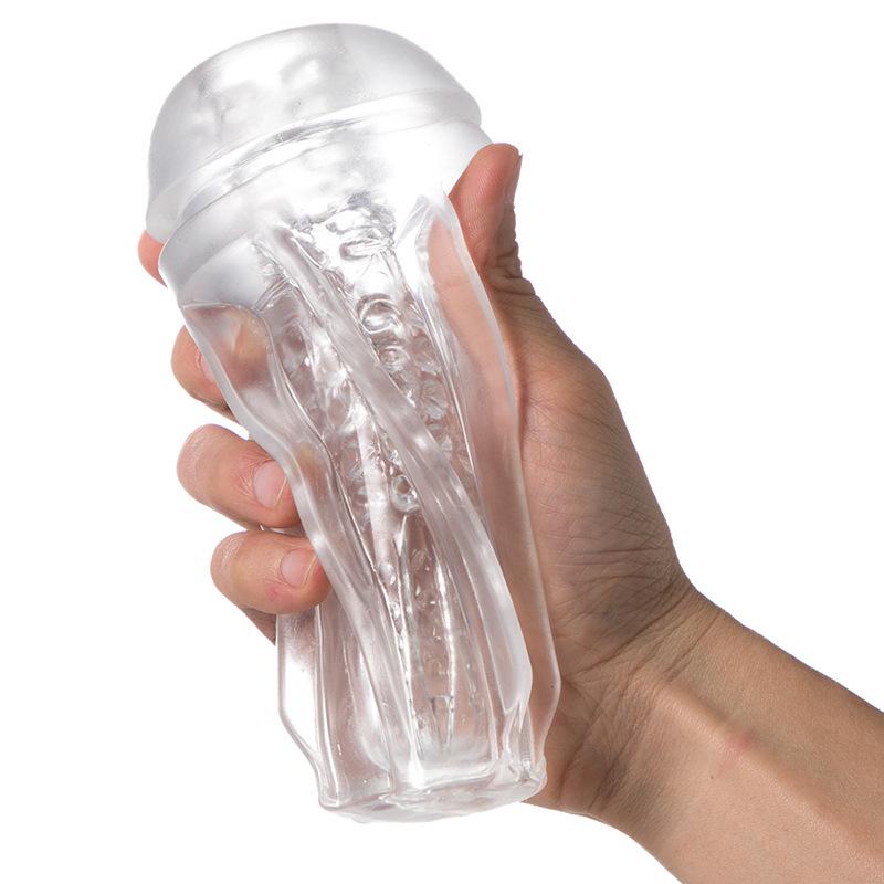 Men's Masturbation Crystal Transparent Air Cup Penis-EROSREALM