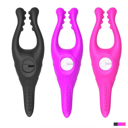 Vibrating Breast Clip Nipple Massager-EROSREALM