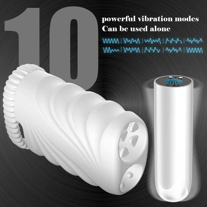 Masturbator Vibrator 10-mode Penis Massager Sex Toy For Men-EROSREALM