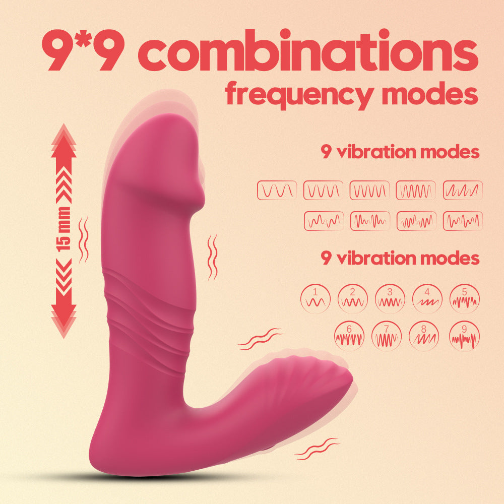 Daphne - App Remote Control Telescopic Dildo Panty Vibrator-EROSREALM