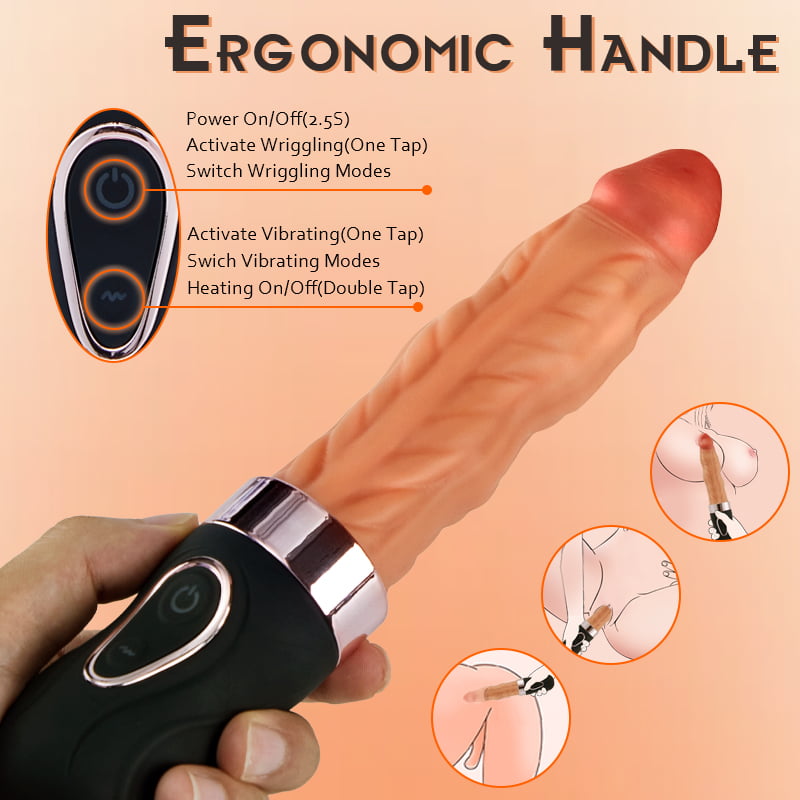 Realistic Wriggle Dildo Vibrator With 7 Wriggle 9 Vibration Modes-EROSREALM