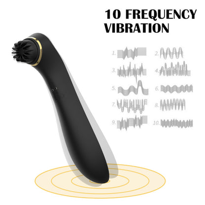 10 Frequency Rotation Vibration Clitoral Stimulator G Spot Vibrator-EROSREALM