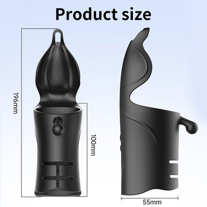 Double Motor Vibration Glans Massager Penis Delay Trainer-EROSREALM