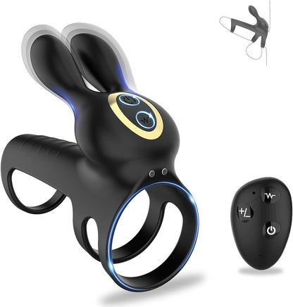 Dooley Wireless Remote Control Vibration Triple Penis Rings For Couples-EROSREALM