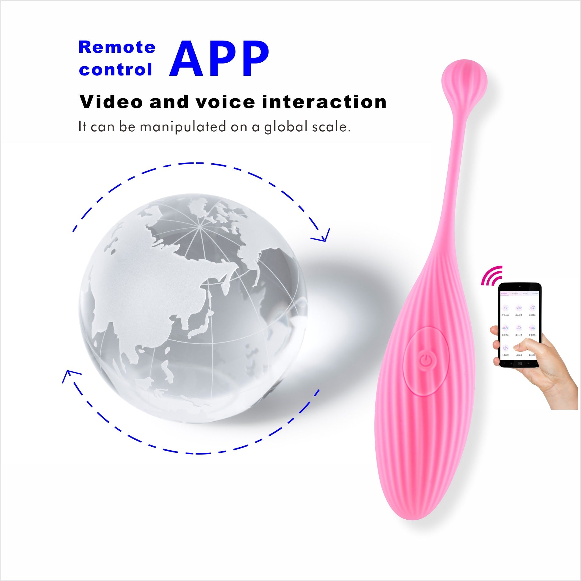 App Bluetooth Wireless Remote Control Luminous Eggs-EROSREALM