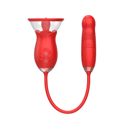 Rose Tongue Extender Vibrating Body Pump-EROSREALM