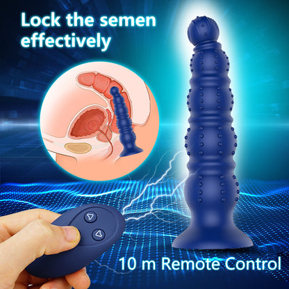 Wireless Remote Control 10 Vibrations Anal Dildo Prostate Massager G-spot Stimulator-EROSREALM