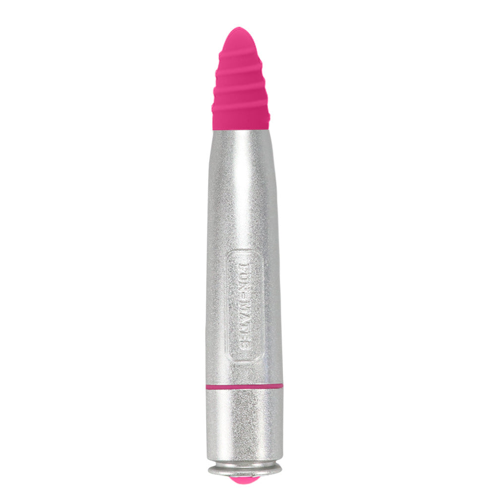 Silver Vibrating Lipstick Sleek Bullet Vibrator-EROSREALM